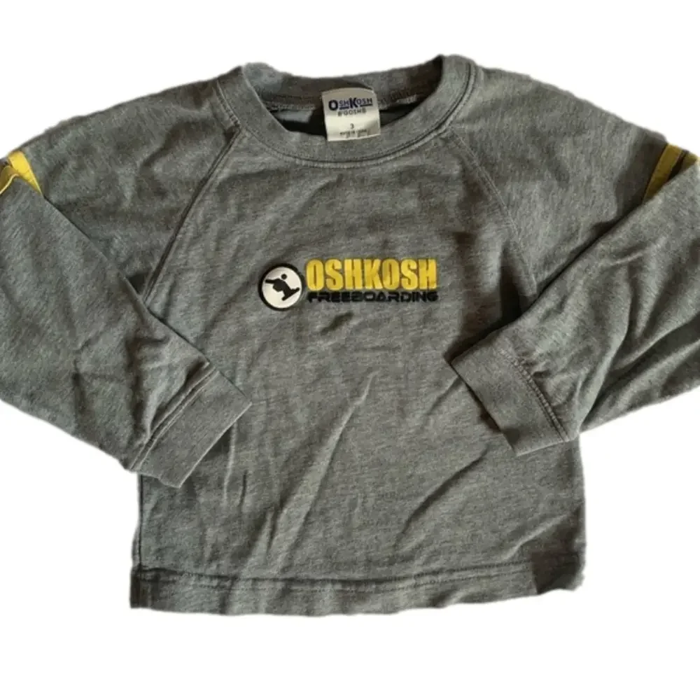 Pay Kosh B’Gosh Gray Yellow Long Sleeve Warm Shirt Top Size 3